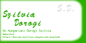 szilvia dorogi business card